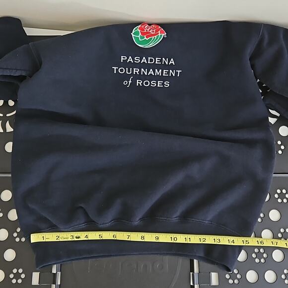 eXO Sports x Rose Bowl Vintage Embroidered Black Sweatshirt | Men's Small - Picture 9 of 16